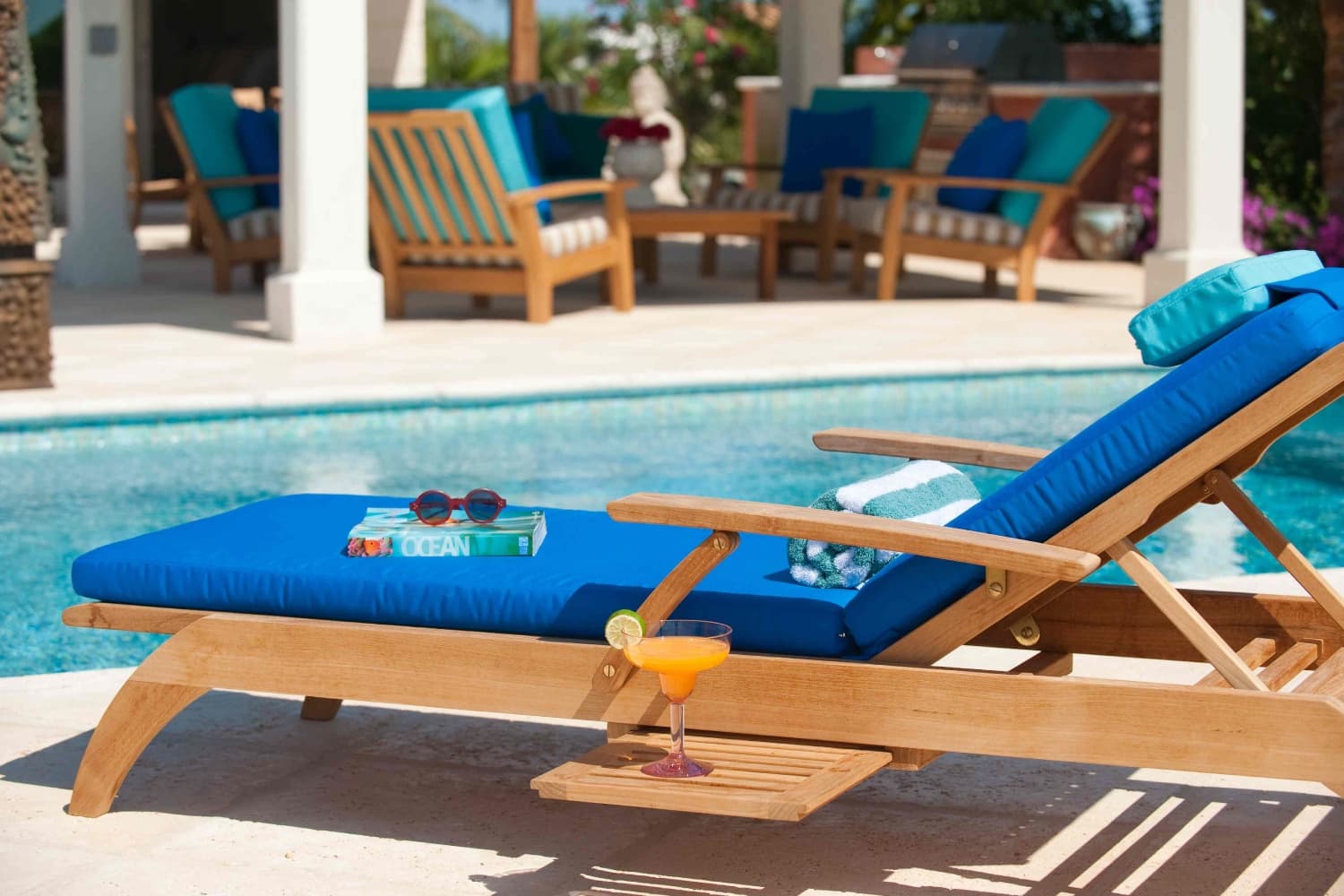 Pool with lounge chairs